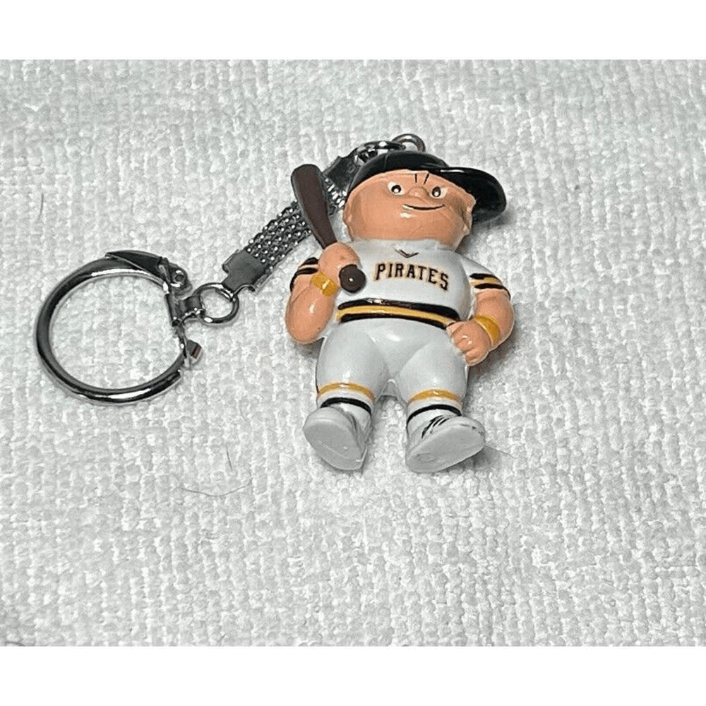 Vintage 1980s Pittsburgh Pirates Lil Sports Brats Keychain MLB Baseball White